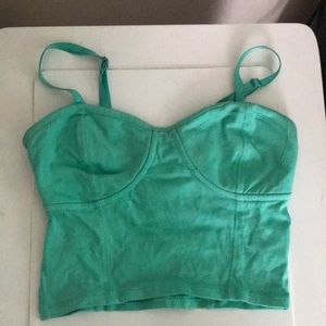 Teal crop top